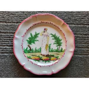Plat En Faïence Des Islettes XIXème Période Dupré  