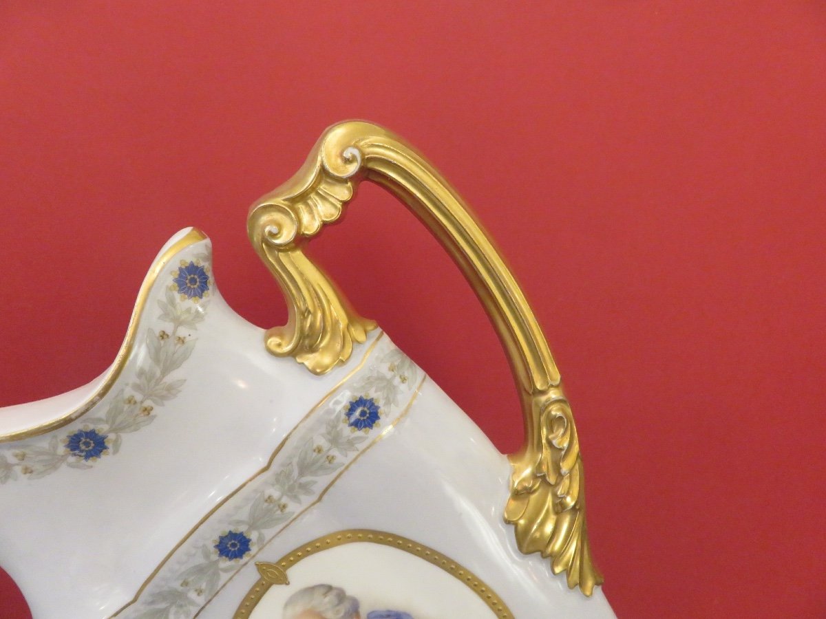 Half Painted Porcelain Vase Intended For Porcelain Representatives After Joseph Boze-photo-1