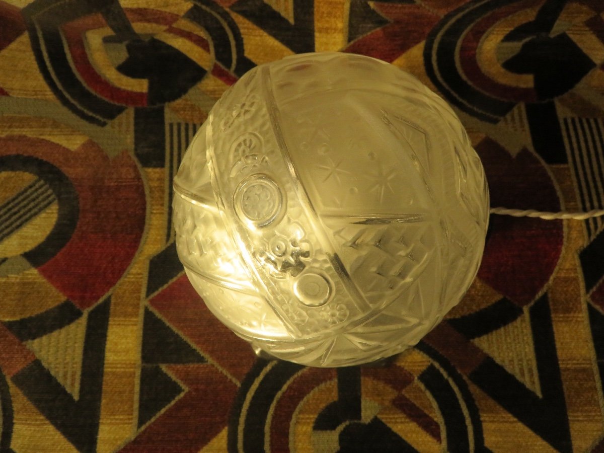Lampe Art Déco Signée Muller Frères Luneville-photo-2