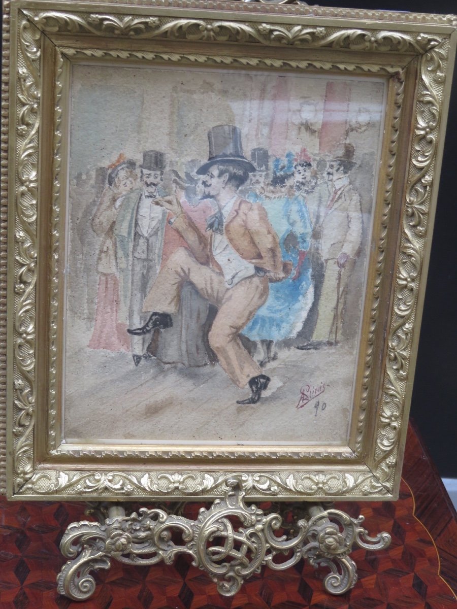 Pastel Of A Cabaret Dancer Late XIX Signed A Prévois? 1890-photo-2