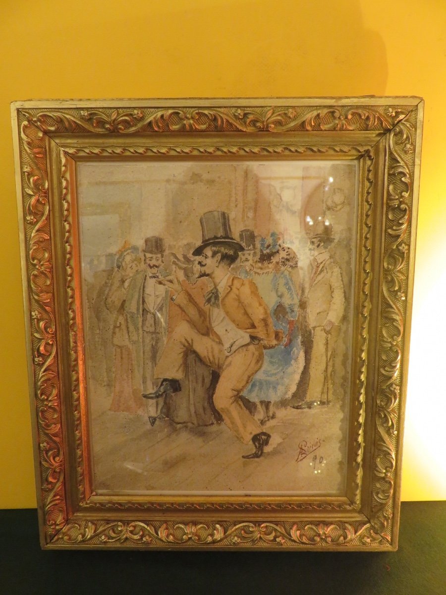 Pastel Of A Cabaret Dancer Late XIX Signed A Prévois? 1890-photo-1