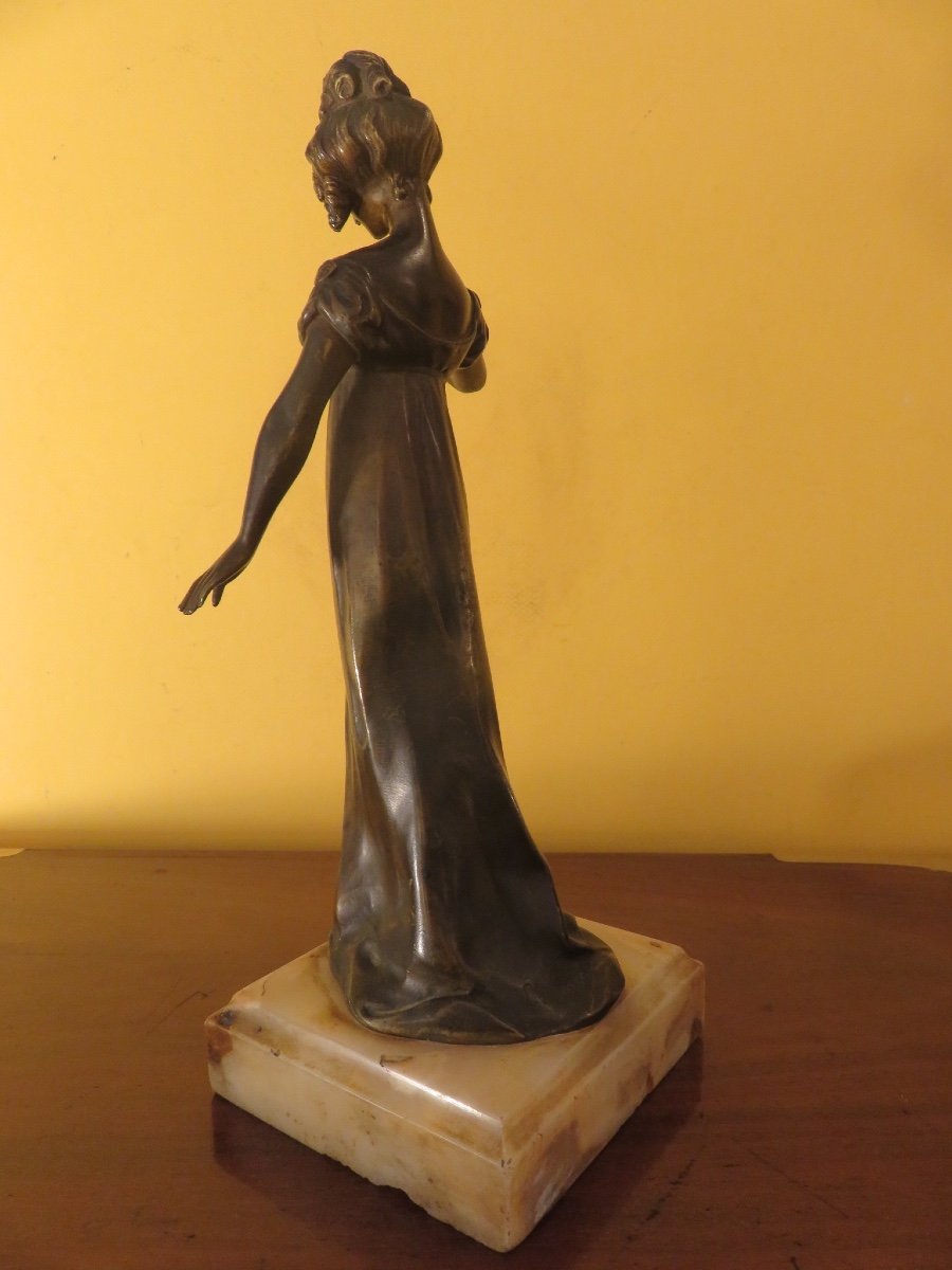 Bronze "woman With Ringlets" Signed Louis Sosson-photo-3