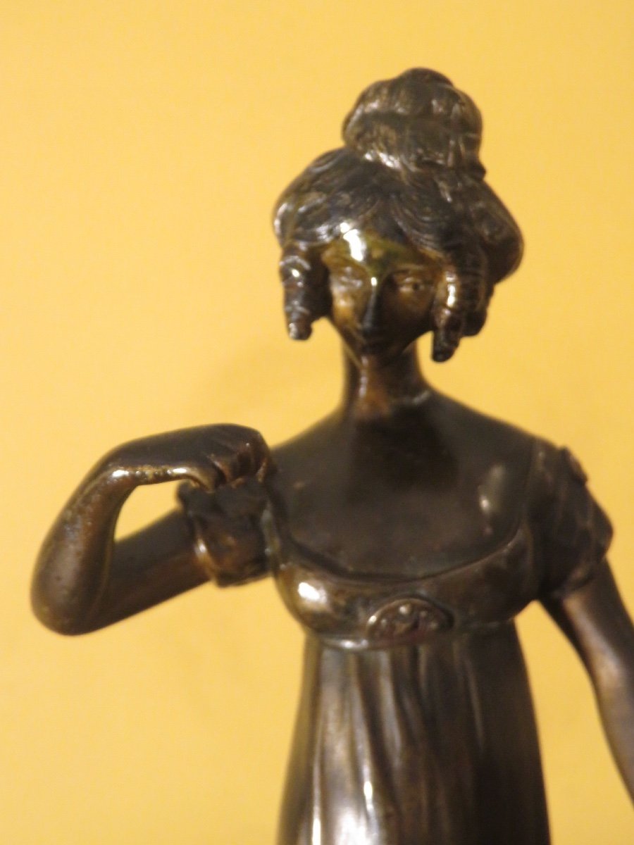 Bronze "woman With Ringlets" Signed Louis Sosson-photo-2