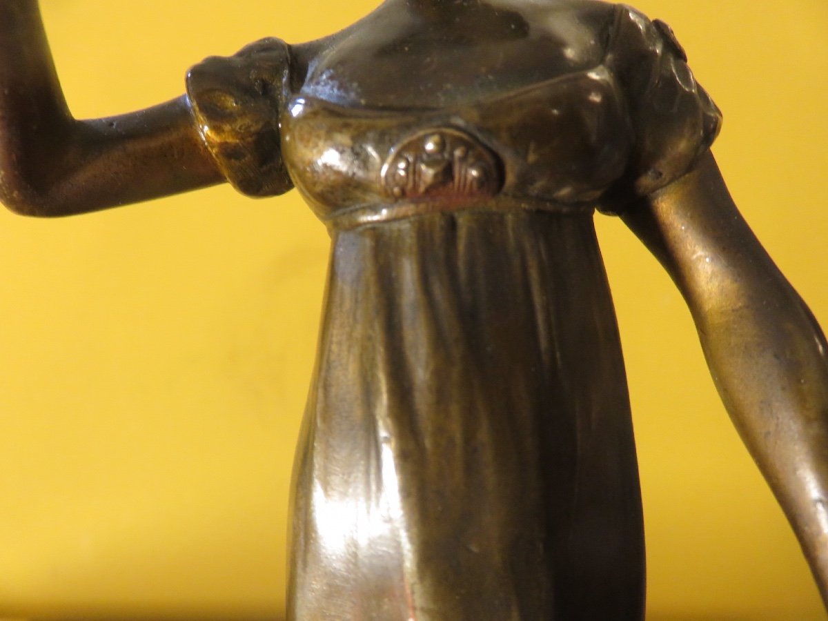 Bronze "woman With Ringlets" Signed Louis Sosson-photo-6