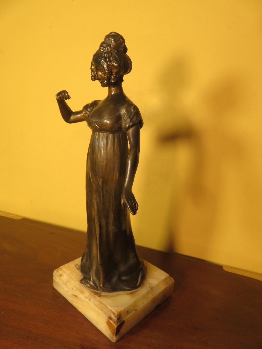 Bronze "woman With Ringlets" Signed Louis Sosson