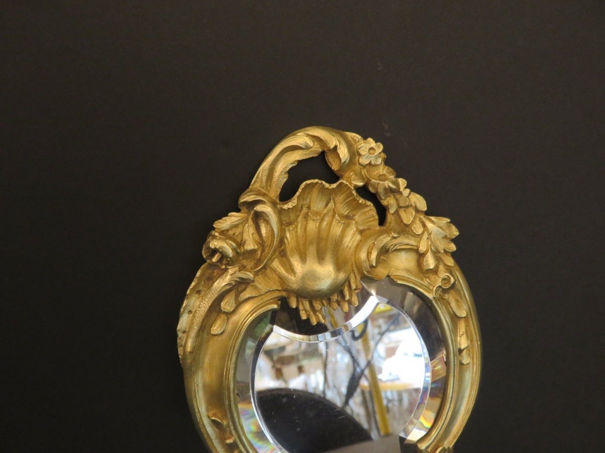 Face à main en bronze doré du XIX ème siècle -photo-2