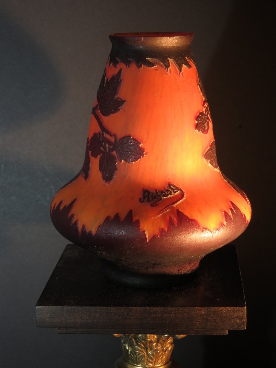 Vase en pâte de verre multicouches  , signé Richard (1884 - 1944)   verrerie Loetz-photo-7
