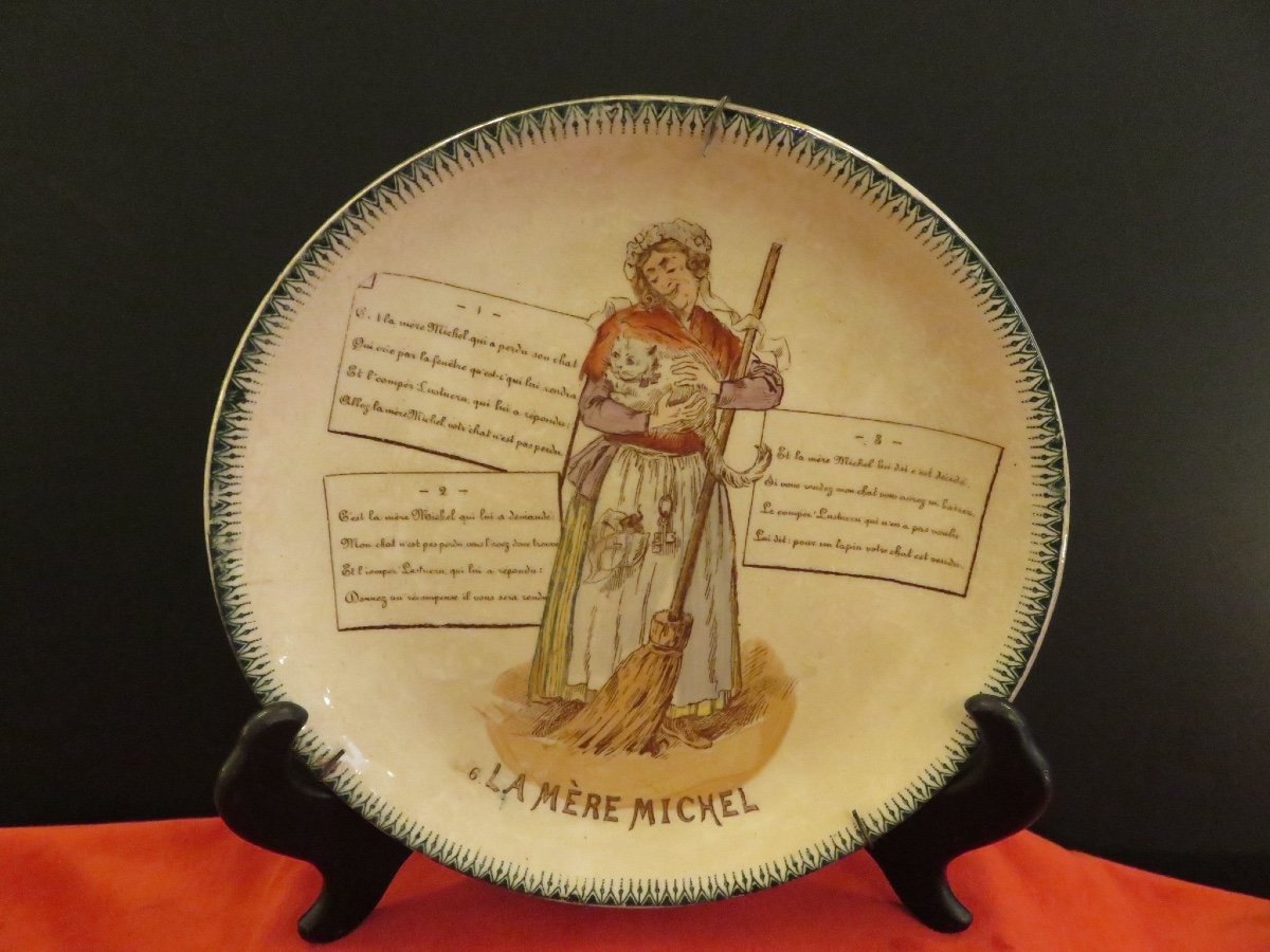 Six Fine Earthenware Plates Called "talking": Popular Songs Choisy Le Roi-photo-1