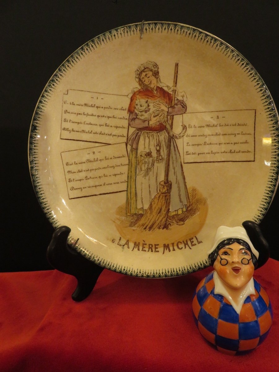 Six Fine Earthenware Plates Called "talking": Popular Songs Choisy Le Roi-photo-5