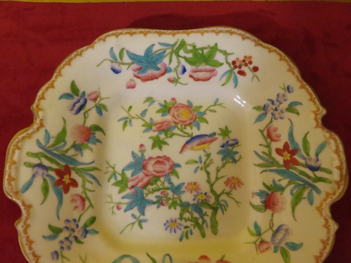 Paire de plats en porcelaine anglaise Minton époque XIX ème-photo-2