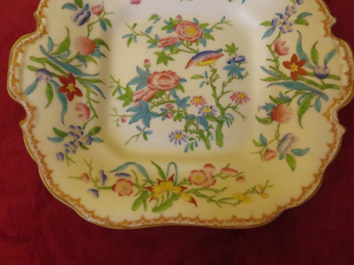 Paire de plats en porcelaine anglaise Minton époque XIX ème-photo-3