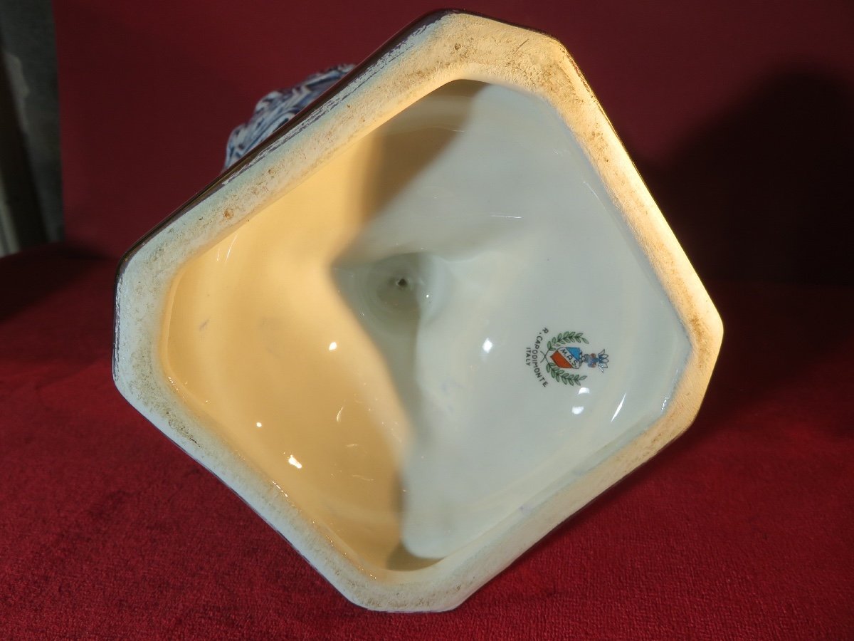 Large 20th Century Capodimonte Porcelain Ewer-photo-7