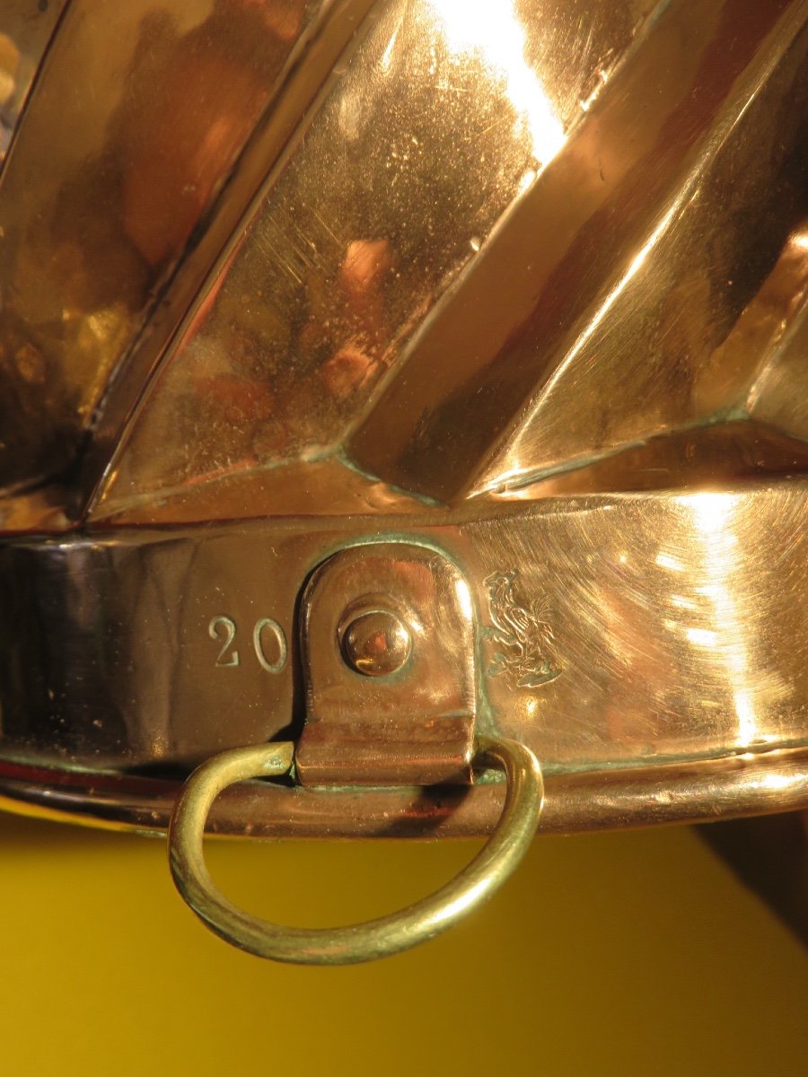 Moule à bavaroise en cuivre ,  milieu du XIX ème , poinçon Letang-photo-4