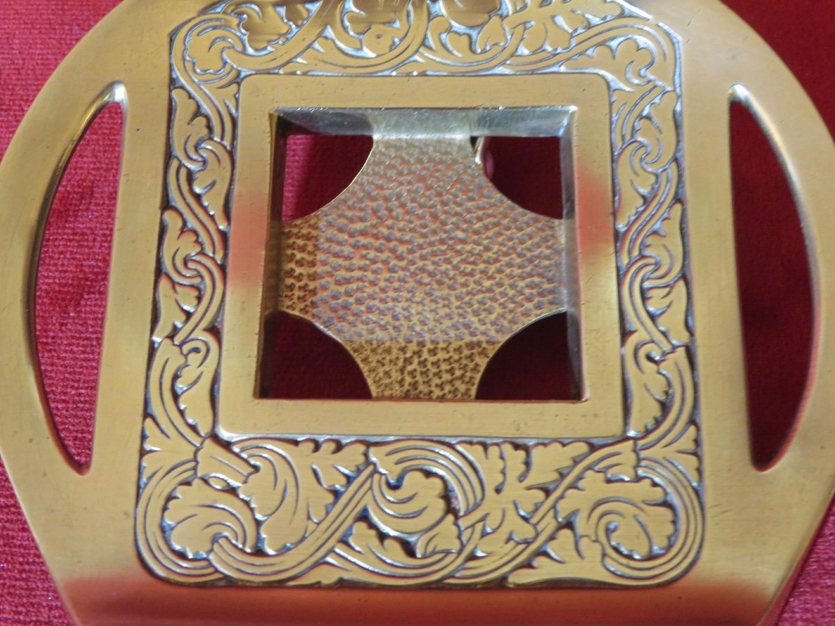 Art Deco Inkwell In Bronze And Crystal Signed Lalique France-photo-3