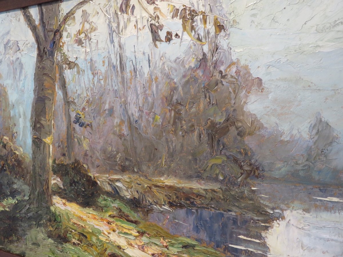 Paul Jouvet ( 1882- 1981)  Paysage Du Bord De l'Isère -photo-2