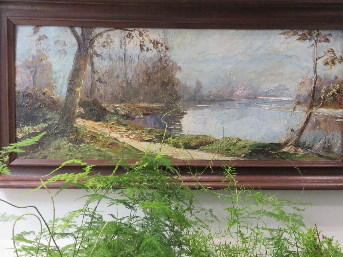 Paul Jouvet ( 1882- 1981)  Paysage Du Bord De l'Isère -photo-3