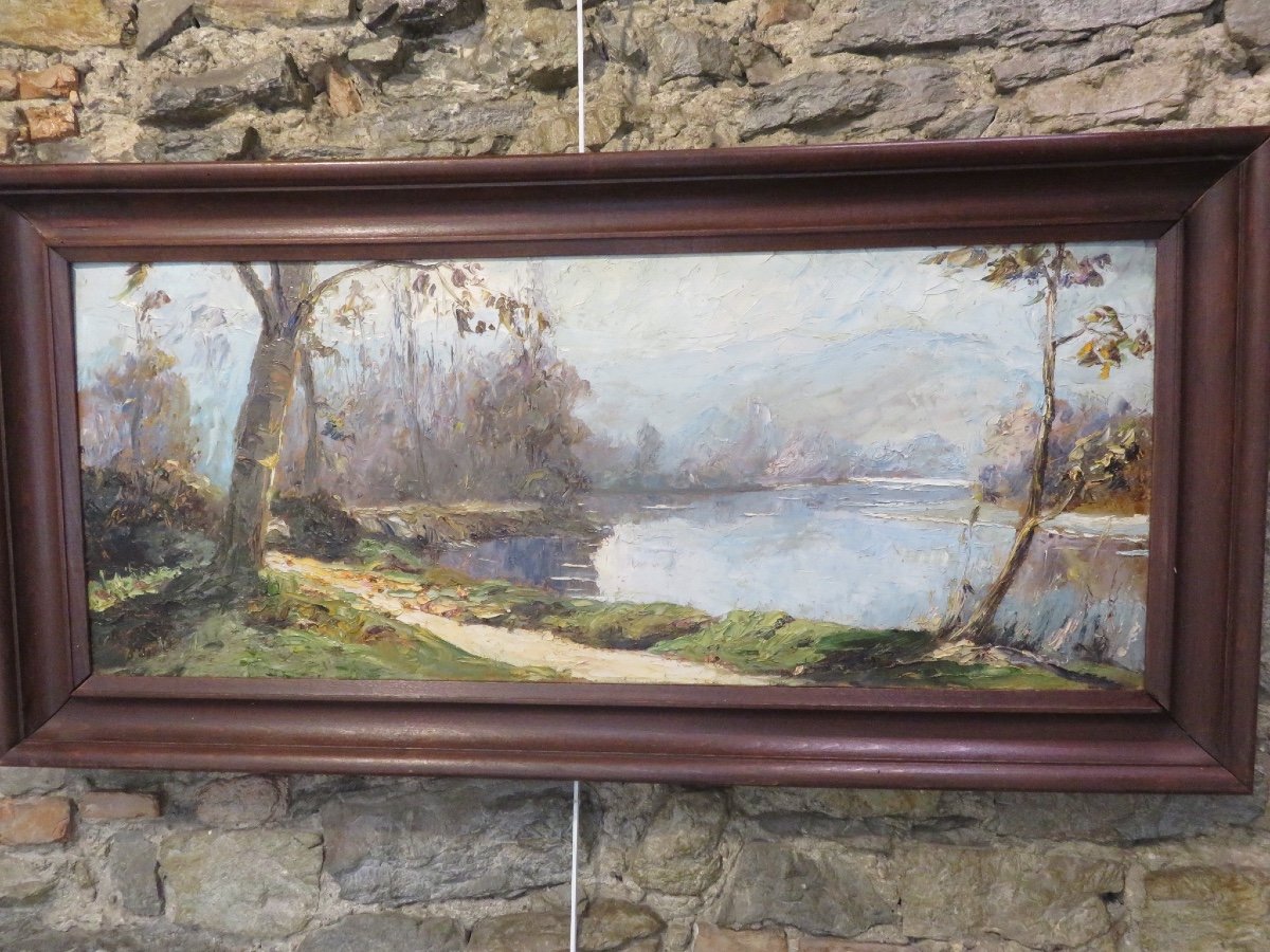 Paul Jouvet ( 1882- 1981)  Paysage Du Bord De l'Isère 
