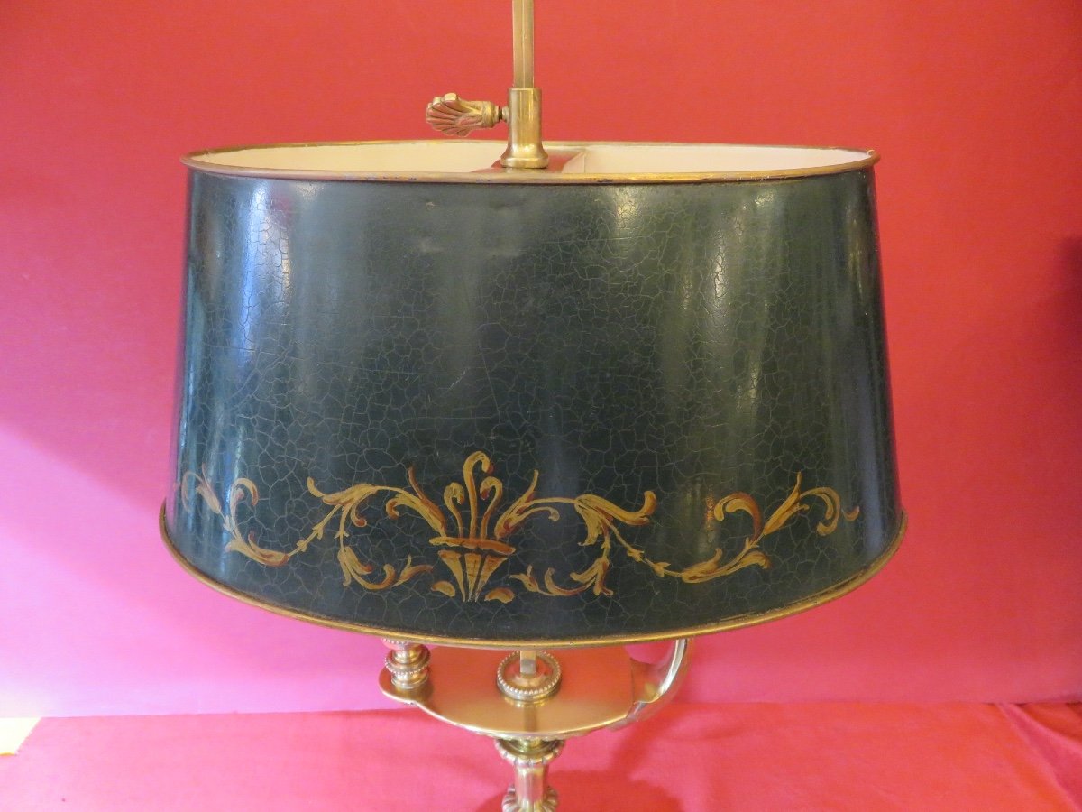 Bouillotte Lamp In Gilded Bronze With Griffin Head 20th Century-photo-4