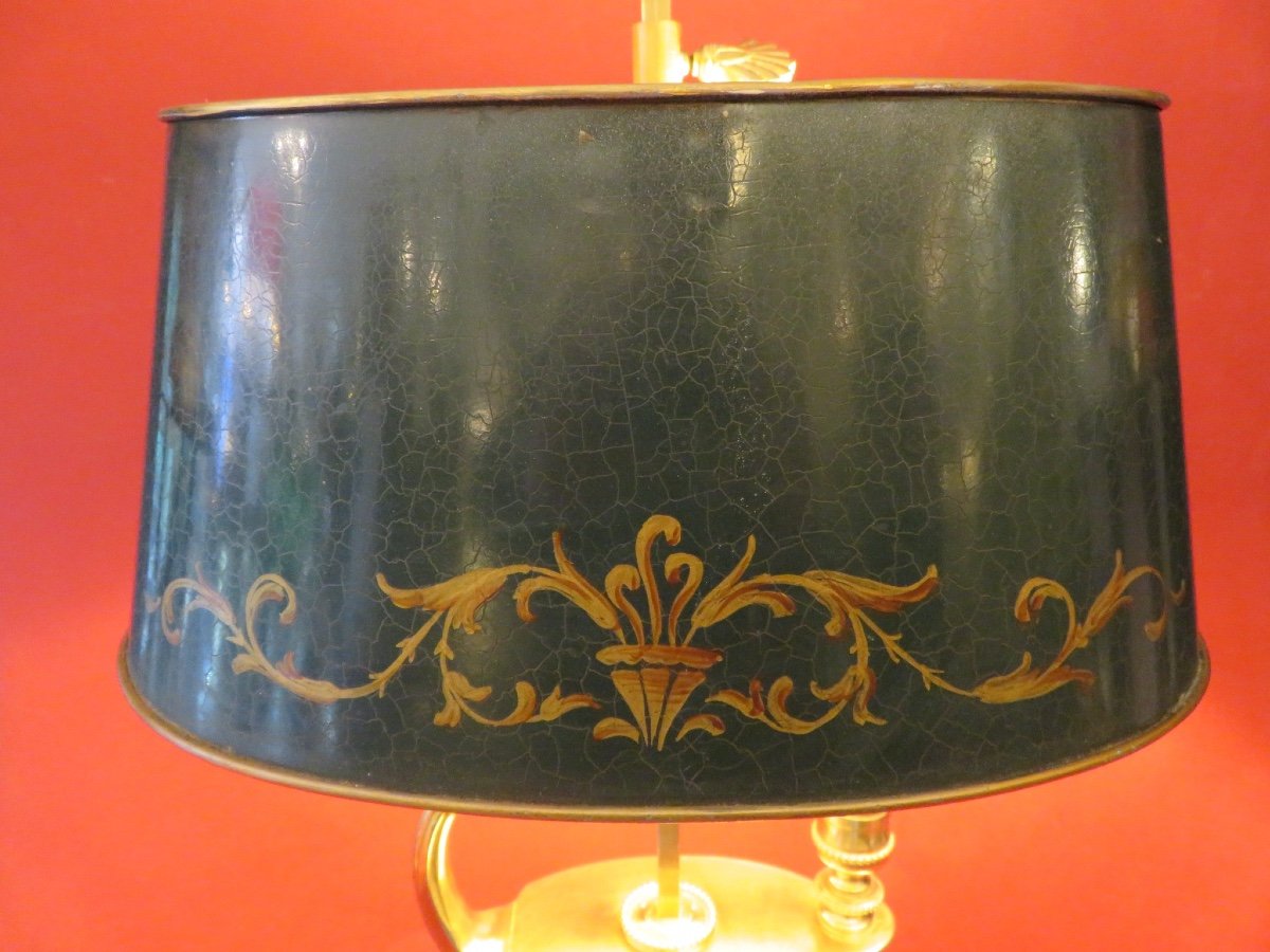 Bouillotte Lamp In Gilded Bronze With Griffin Head 20th Century-photo-3