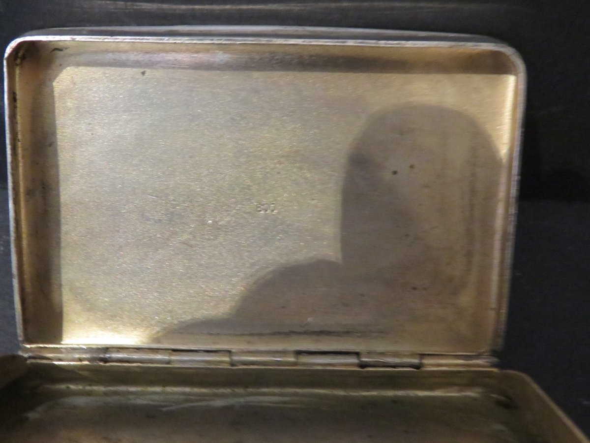 Boite , étui , en argent ,décor d'email d'origine autrichienne , dans le goût d'Adam Schied -photo-1