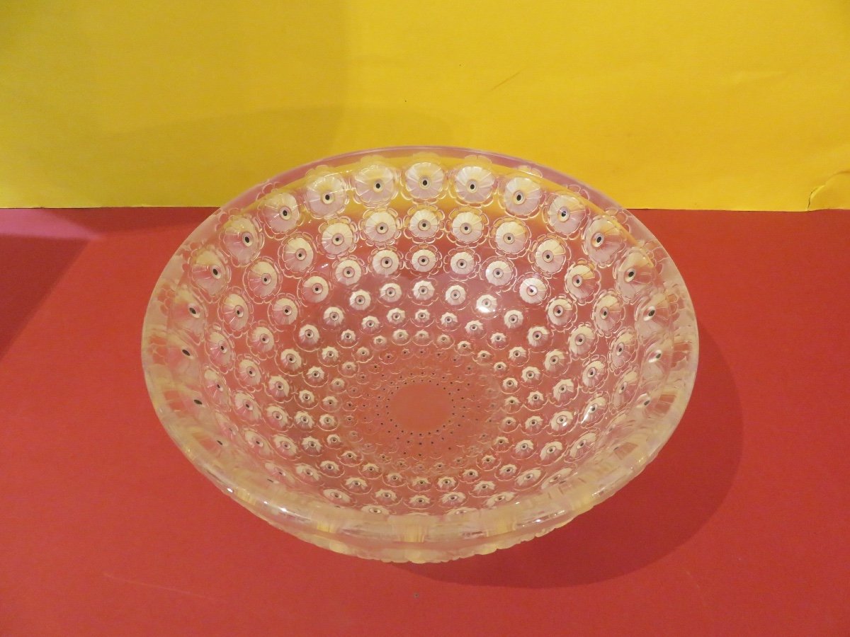 Lalique France: Hollow Bowl Model "nemours" Created By R.lalique -photo-4