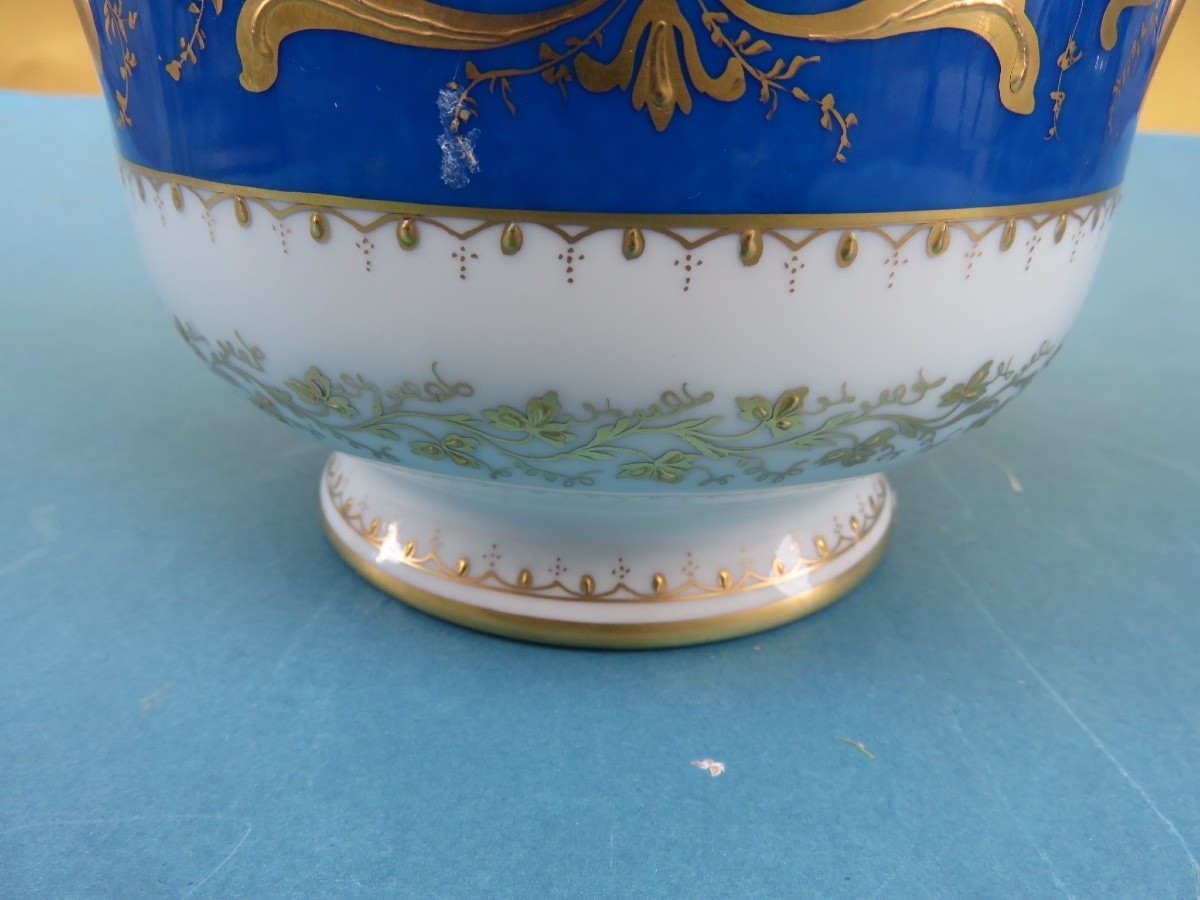Polychrome And Gold-plated Porcelain Cooler By Camille Le Tallec -photo-3