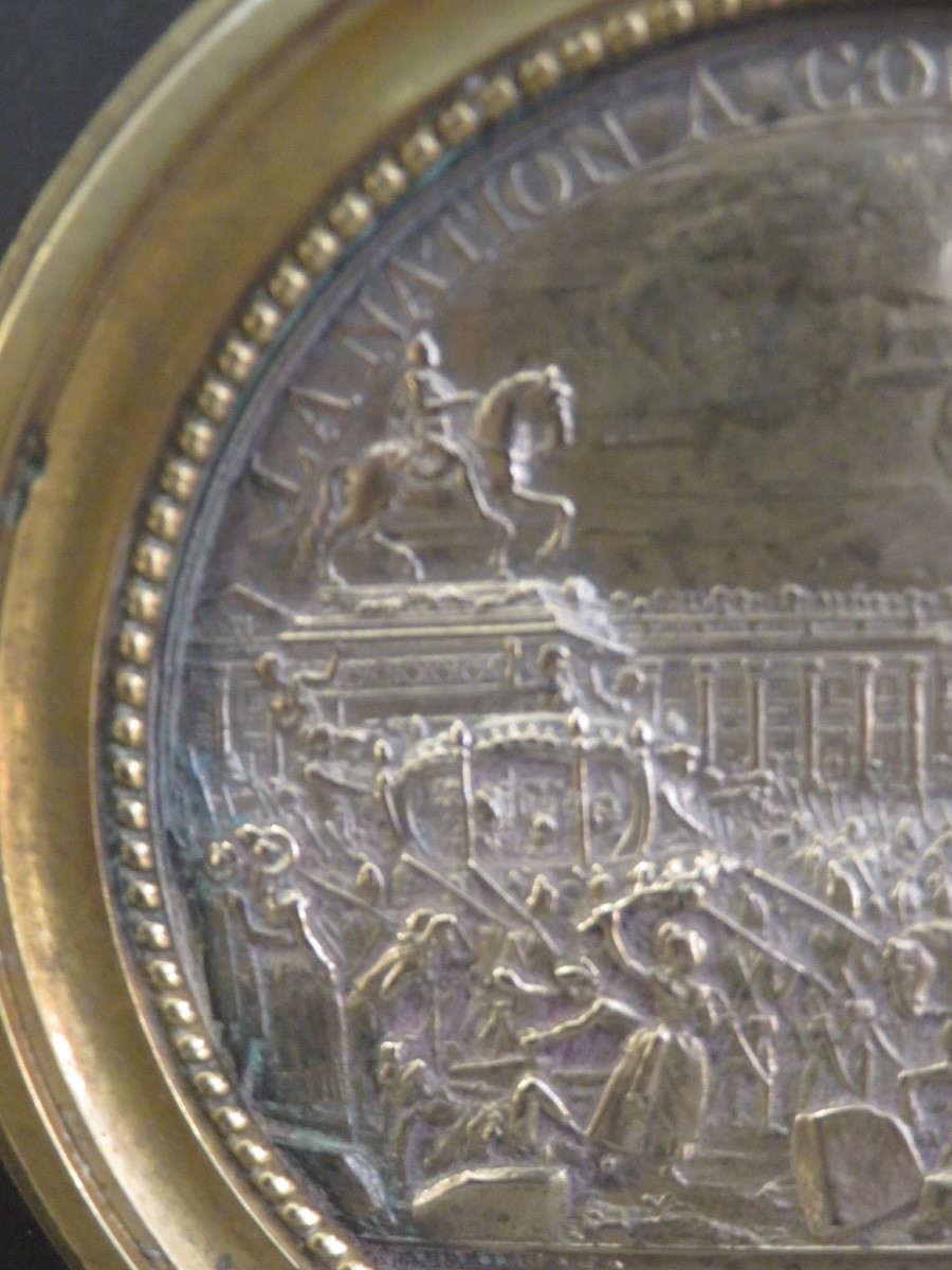 Jean Bertrand Andrieu ( 1761- 1822 ) d'après Médaille représentant l'arrivée du Roi à Paris -photo-2