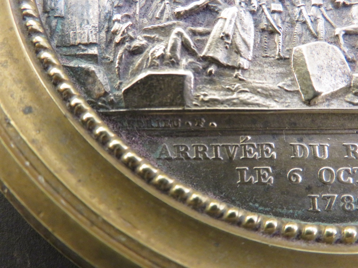 Jean Bertrand Andrieu ( 1761- 1822 ) d'après Médaille représentant l'arrivée du Roi à Paris -photo-1