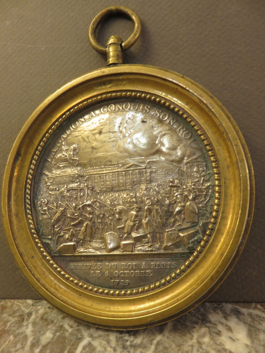 Jean Bertrand Andrieu ( 1761- 1822 ) d'après Médaille représentant l'arrivée du Roi à Paris -photo-3