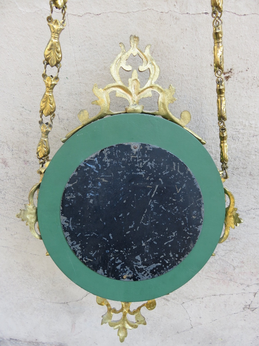Wall Clock Called "boulangère" In Enamelled Earthenware From The End Of The 19th Century-photo-2
