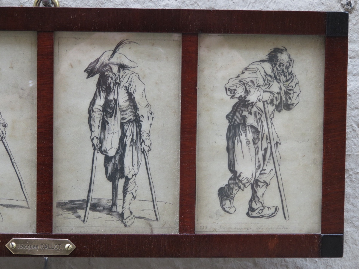 Set Of Eight Engravings After Jacques Callot (1592-1635) From The Series "capitaine De Baroni"-photo-3