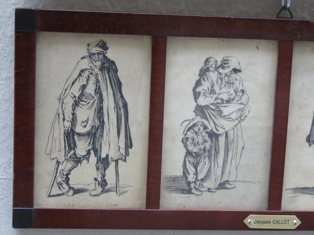 Set Of Eight Engravings After Jacques Callot (1592-1635) From The Series "capitaine De Baroni"-photo-4