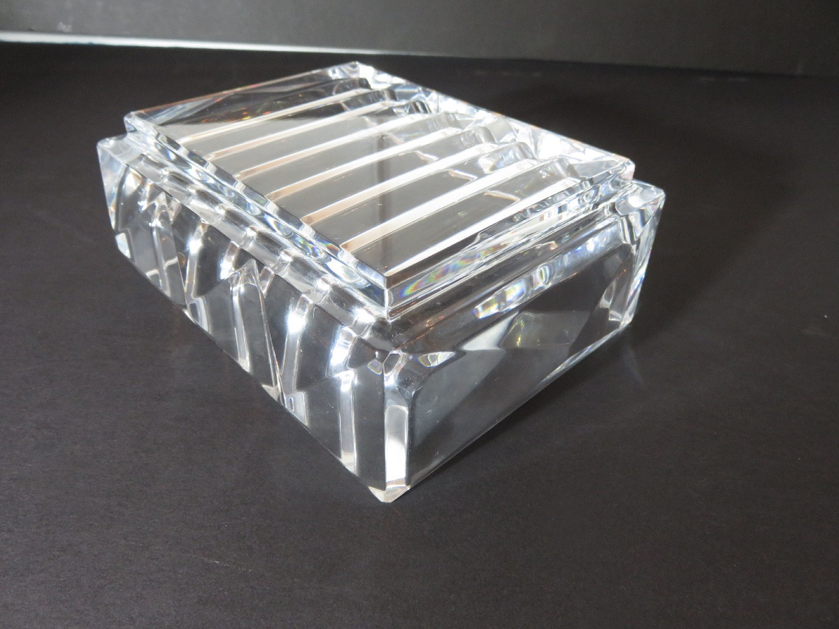 Baccarat Crystal Ashtray Or Pocket Emptier, "luxor" Model, In Its Original Box -photo-2