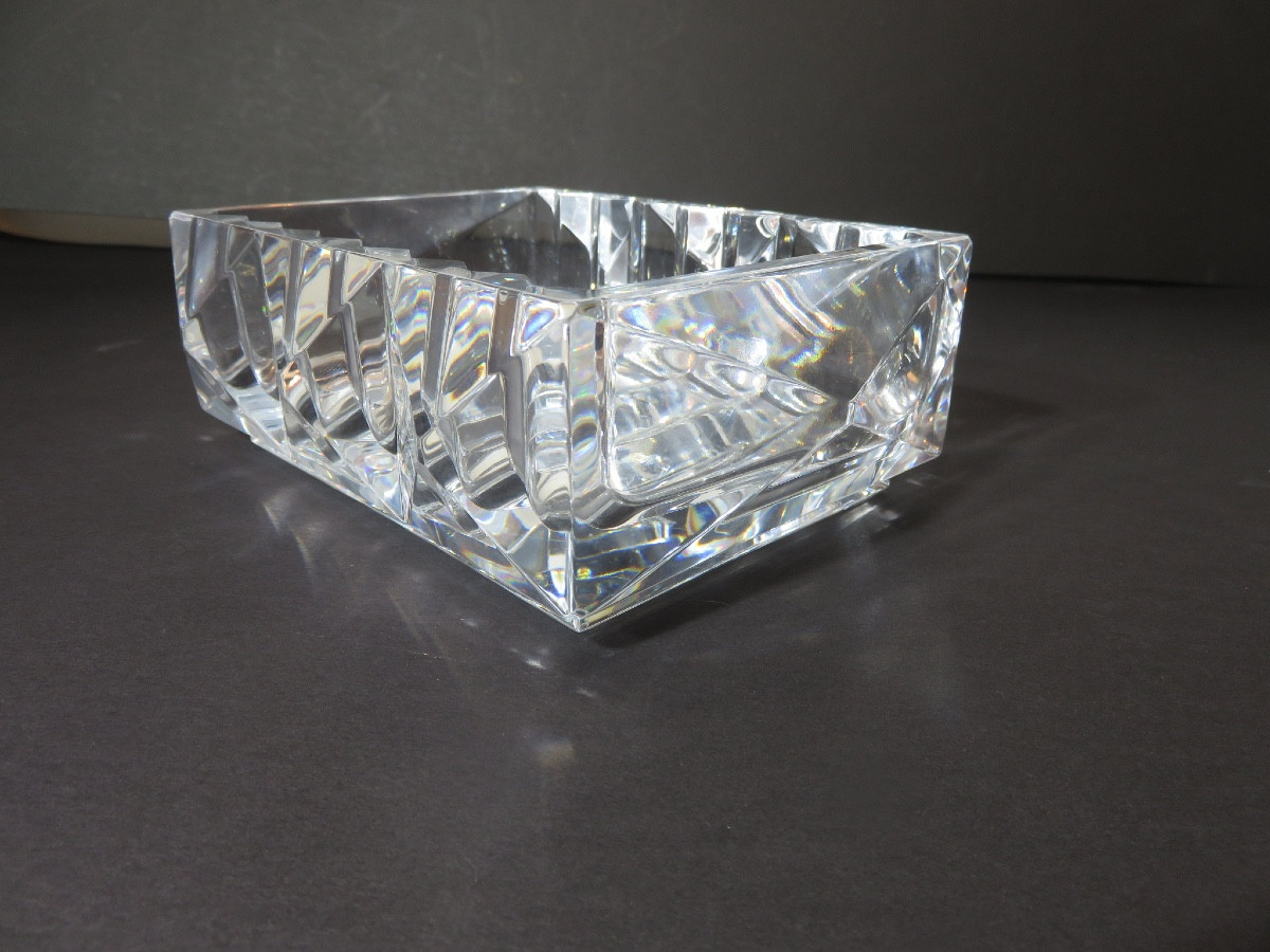 Baccarat Crystal Ashtray Or Pocket Emptier, "luxor" Model, In Its Original Box -photo-3