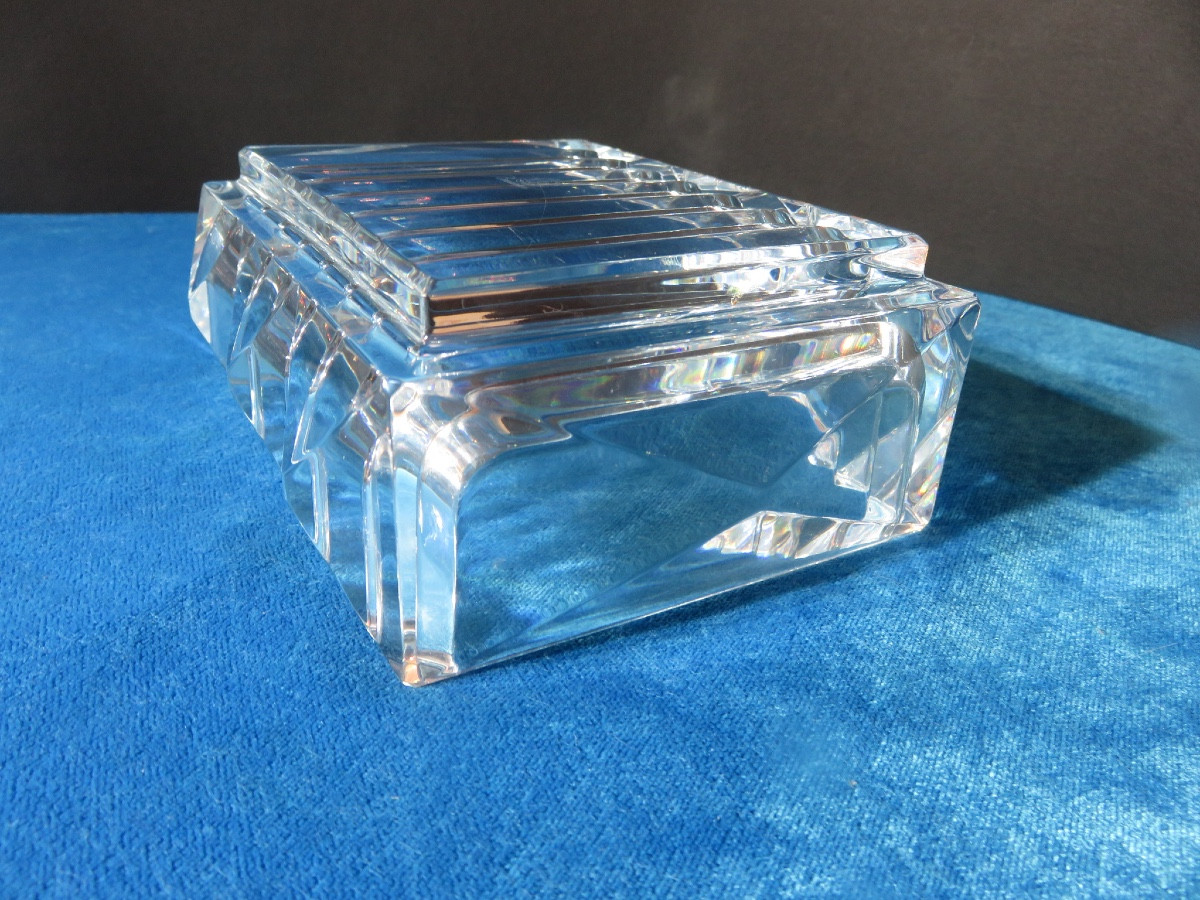 Baccarat Crystal Ashtray Or Pocket Emptier, "luxor" Model, In Its Original Box -photo-4