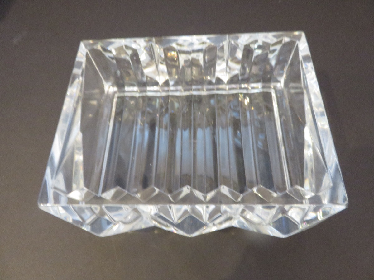Baccarat Crystal Ashtray Or Pocket Emptier, "luxor" Model, In Its Original Box -photo-5