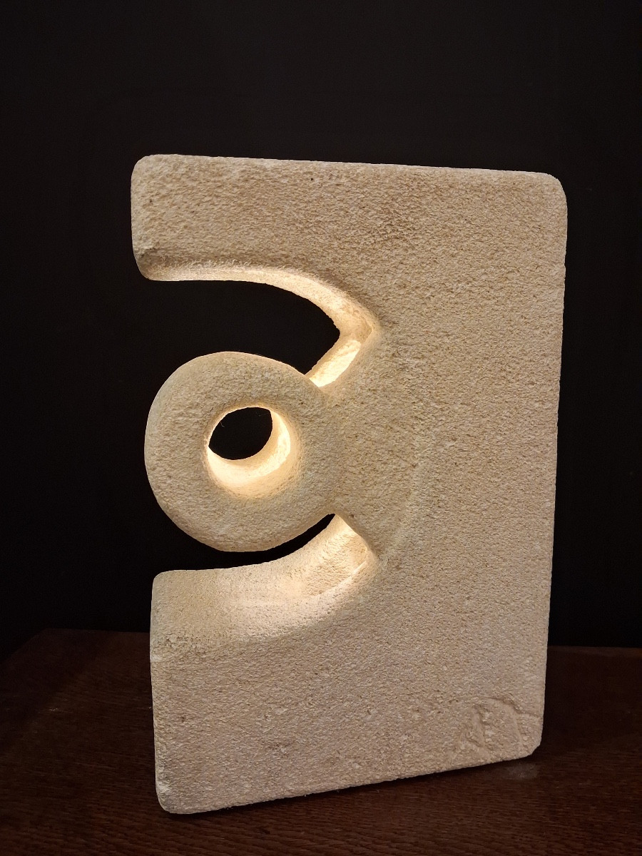 Albert Tormos  lampe en pierre du Luberon -photo-2