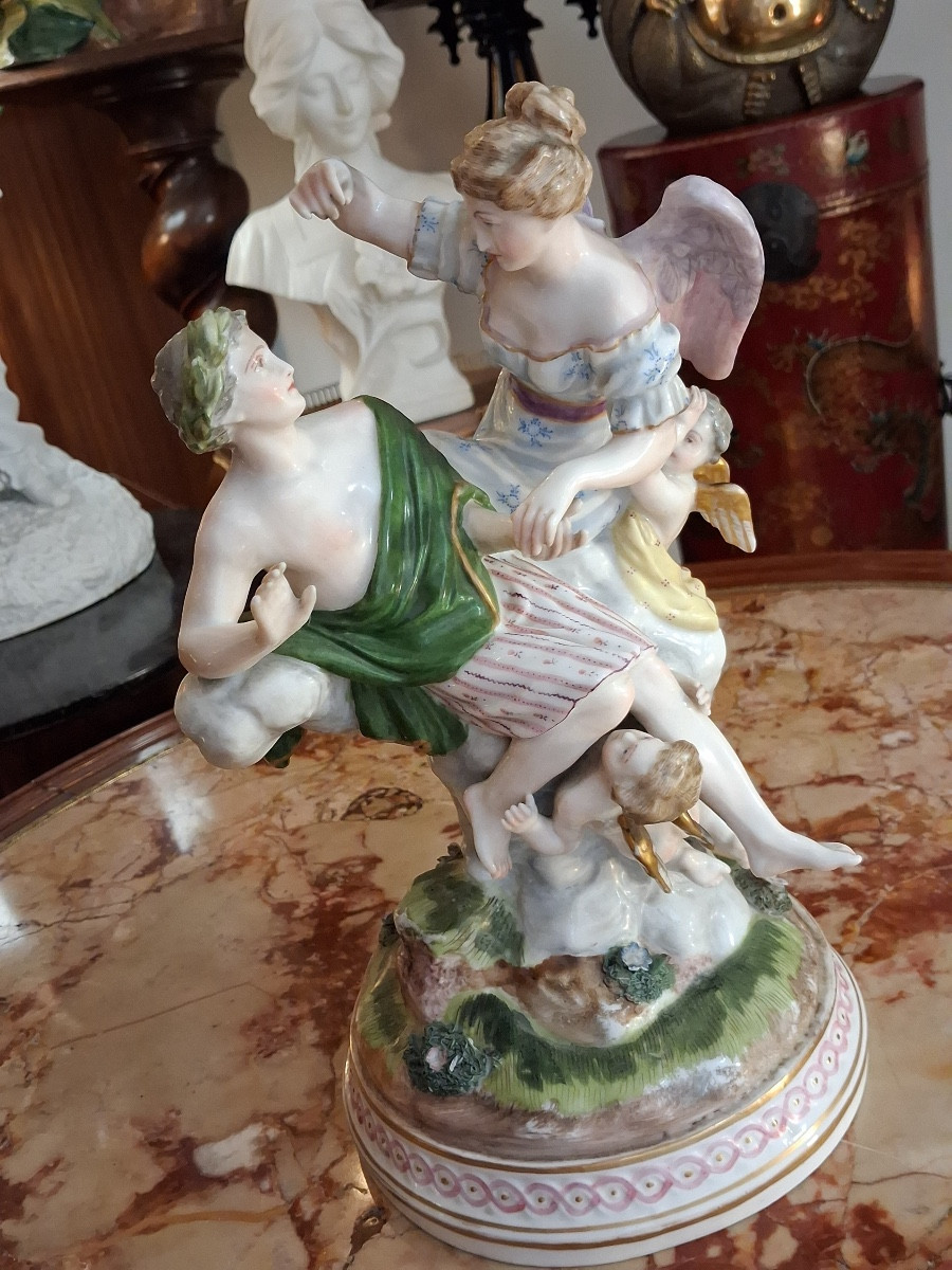 Meissen Porcelain Group, 19th Century-photo-7