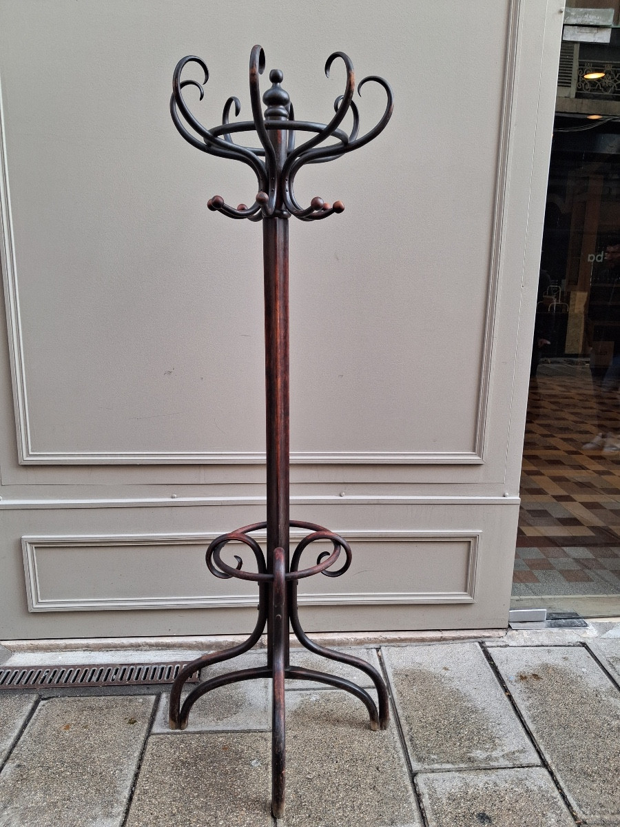 Art Nouveau "parrot" Coat Rack In The Style Of Thonet -photo-7
