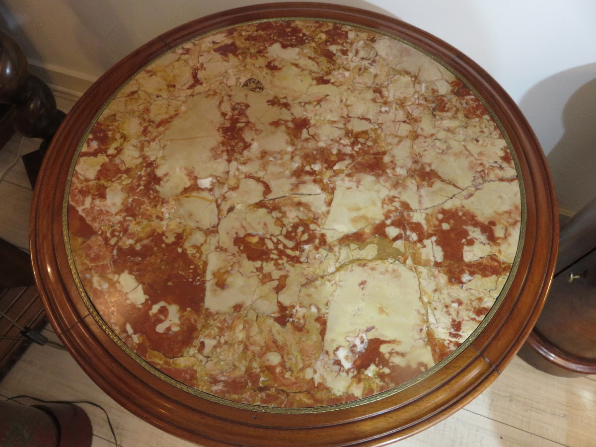 Guéridon de style Empire en acajou  , fin XIX ème-photo-3