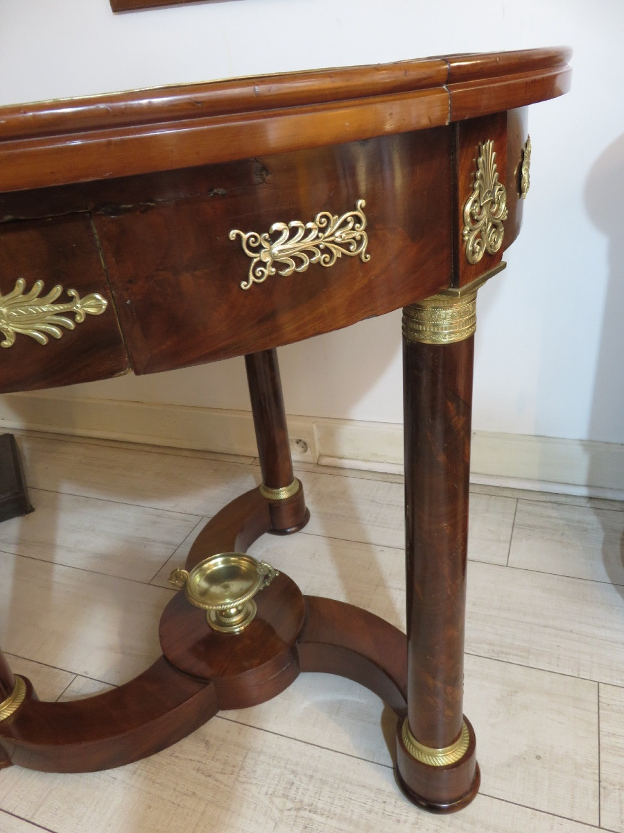 Guéridon de style Empire en acajou  , fin XIX ème-photo-1