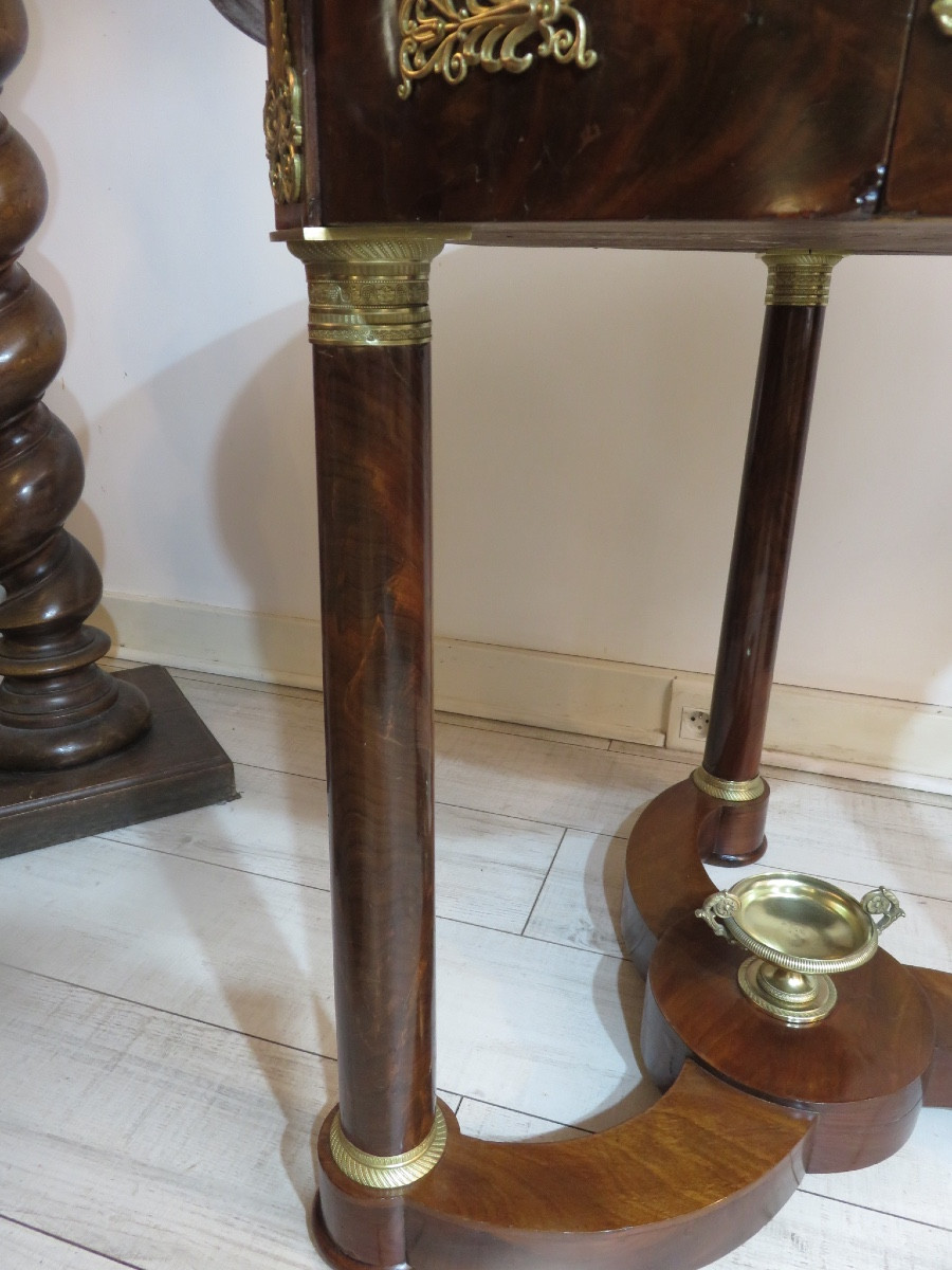 Guéridon de style Empire en acajou  , fin XIX ème-photo-5