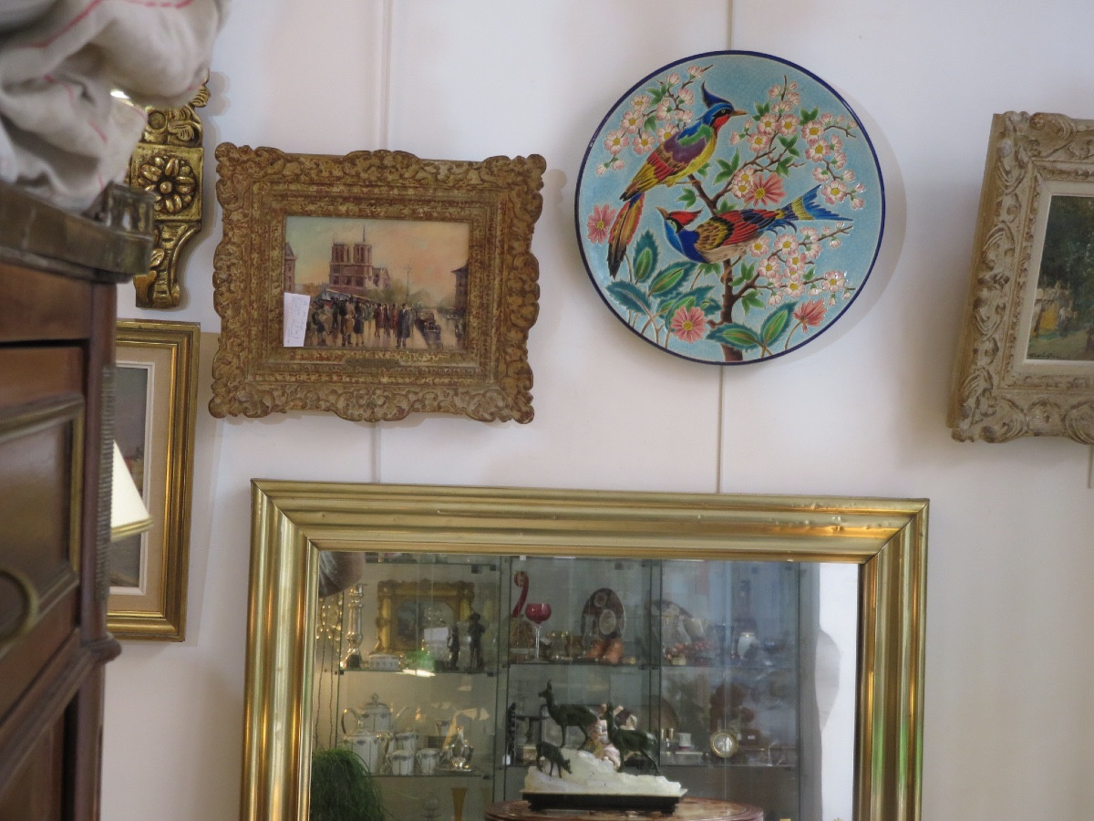 Miroir en laiton dit miroir de bistrot milieu du XIX ème-photo-1