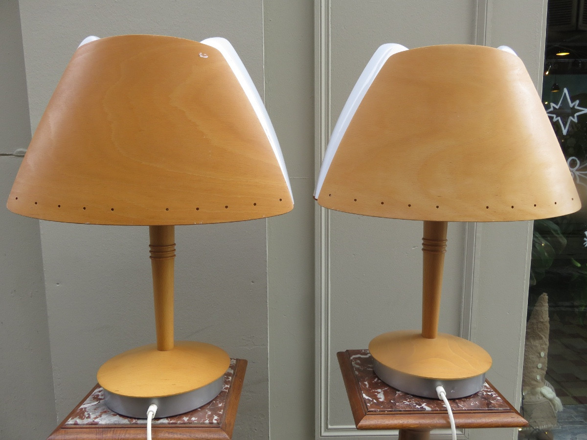 Soren Eriksen  :  Paire de lampes ( Lucid Editeur )  années 1970 -1980 -photo-2