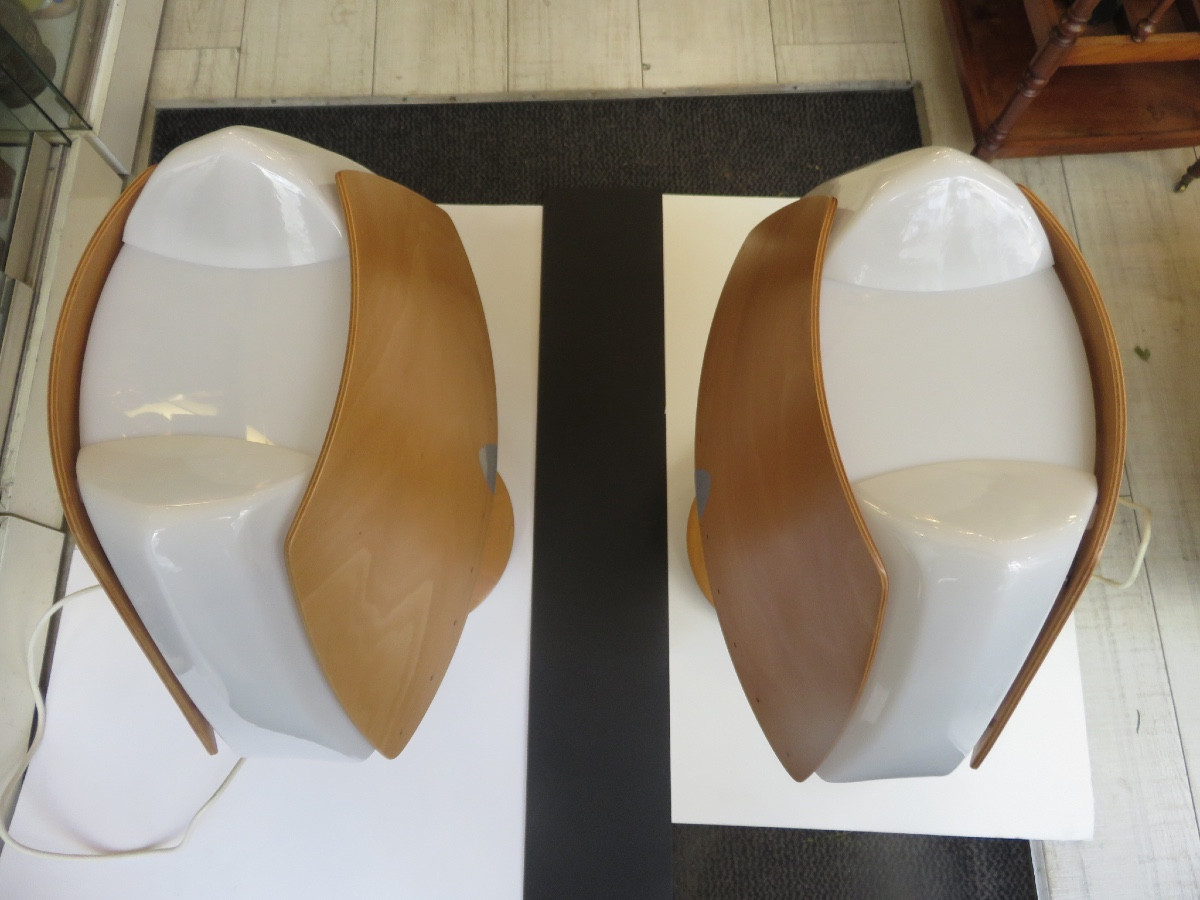 Soren Eriksen  :  Paire de lampes ( Lucid Editeur )  années 1970 -1980 -photo-4