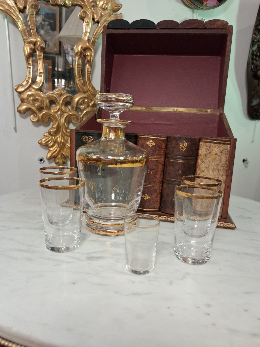 Important, Liquor Cabinet, Trompe l'Oeil Box Of Antique Books (height 21 Cm)-photo-1