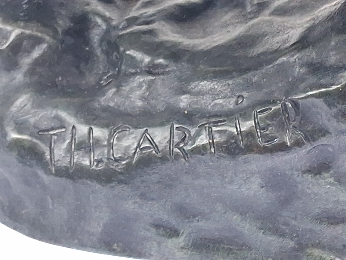 Bronze Signed By Thomas François Cartier (1879-1936) Roaring Lion -photo-4