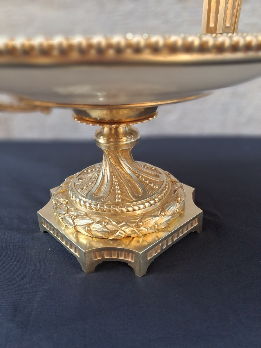 Chinese Porcelain Cup Mounted On Gilt Bronze, 19th Century -photo-2