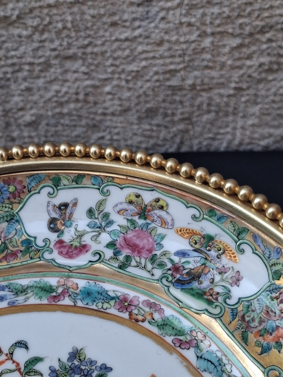 Chinese Porcelain Cup Mounted On Gilt Bronze, 19th Century -photo-4