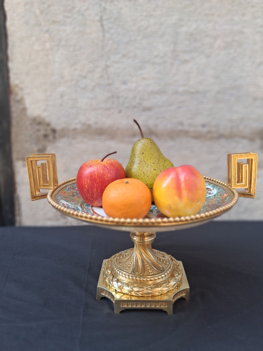 Chinese Porcelain Cup Mounted On Gilt Bronze, 19th Century -photo-8